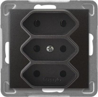 Picture of Ospel Gniazdo Impresja potrójne Euro antracyt (GP-3Y/m/50)