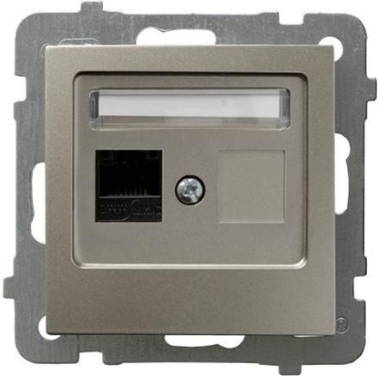 Attēls no Ospel Gniazdo komputerowe AS pojedyncze 5e MMC satyna light (GPK-1G/K/m/45)
