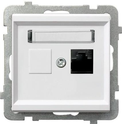 Attēls no Ospel Gniazdo komputerowe Sonata pojedyncze RJ45 5e biae (GPK-1R/K/m/00)