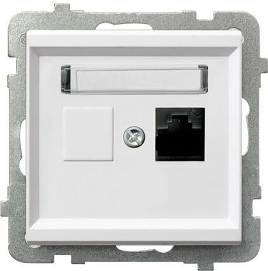 Picture of Ospel Gniazdo komputerowe Sonata pojedyncze RJ45 5e biae (GPK-1R/K/m/00)