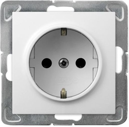 Attēls no Ospel Gniazdo pojedyncze Impresja z uziemieniem schuko biay (GP-1YS/m/00)
