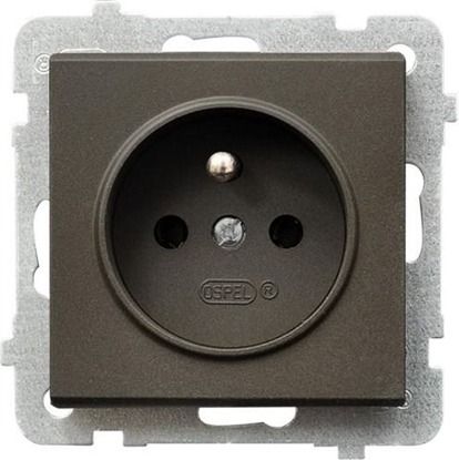 Attēls no Ospel Gniazdo Sonata pojedyncze z uziemieniem czekoladowy metalik (GP-1RZ/m/40)