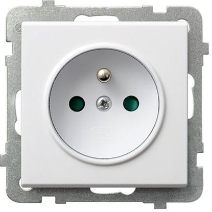 Attēls no Ospel Gniazdo Sonata pojedyncze z uziemieniem i przesonami biae (GP-1RZP/m/00)