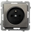 Picture of Ospel Gniazdo Sonata pojedyncze z uziemieniem stal inox (GP-1RMZ/m/37)