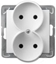 Изображение Ospel Impresja modu biay gniazdo 2X B/U ZACISKI RUBOWE 16A 250V (GP-2YR/M/00)
