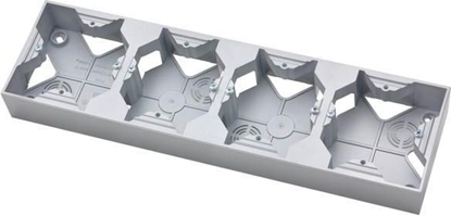 Picture of Ospel IMPRESJA Puszka natynkowa poczwórna srebro (PNP-4Y/18)