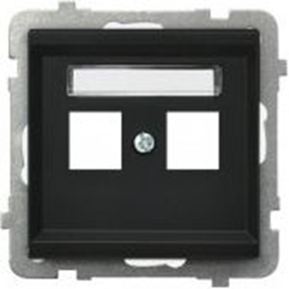 Picture of Ospel Obudowa gniazda podwójnego SONATA czarny metalik (GPK-2R/p/33)