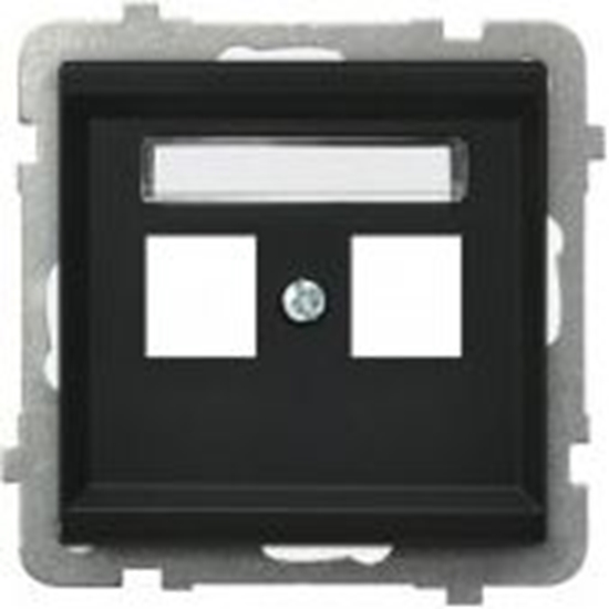 Picture of Ospel Obudowa gniazda podwójnego SONATA czarny metalik (GPK-2R/p/33)