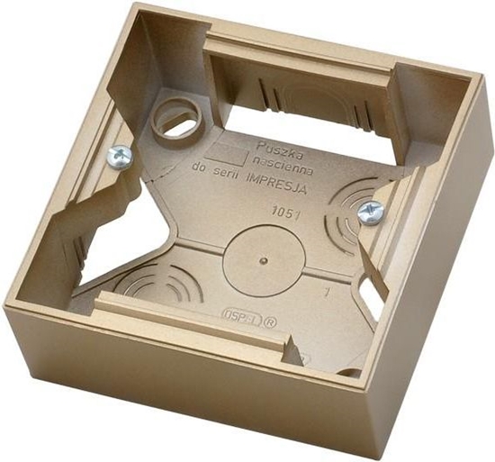 Picture of Ospel Puszka natynkowa Impresja 1-krotna zoty metalik (PNP-1Y/28)