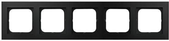 Изображение Ospel Ramka piciokrotna Sonata czarny metalik (R-5R/33)