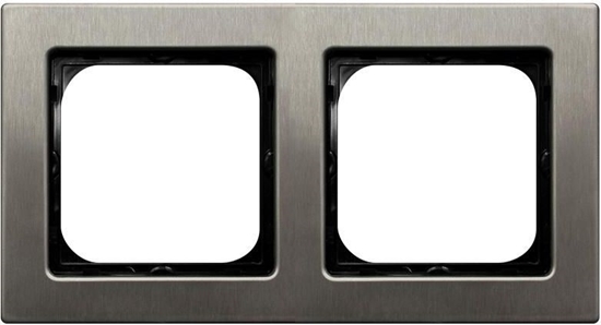 Picture of Ospel Ramka podwójna Sonata stal inox (R-2RM/37)
