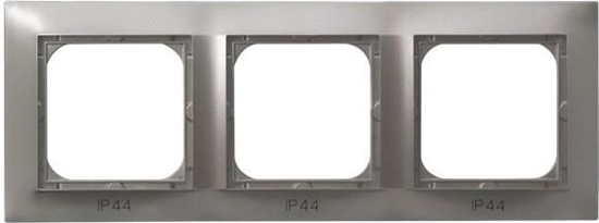 Picture of Ospel Ramka potrójna Impresja do czników IP-44 tytan (RH-3Y/23)
