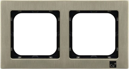 Picture of Ospel SONATA Ramka podwójna nowe srebro R-2RM/44
