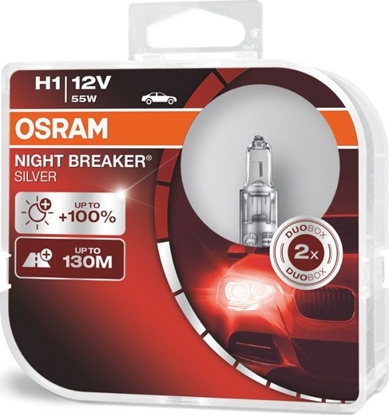 Picture of Osram arówk halogenowe Osram H1 12V 55W P14,5s NIGHT BREAKER SILVER +100% /2 szt./