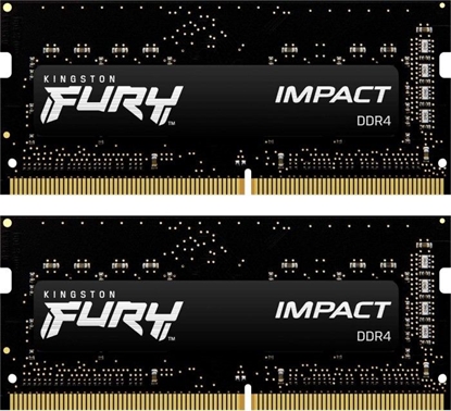 Изображение Pamięć do laptopa Kingston Fury Impact, SODIMM, DDR4, 32 GB, 2666 MHz, CL16 (KF426S16IBK2/32)