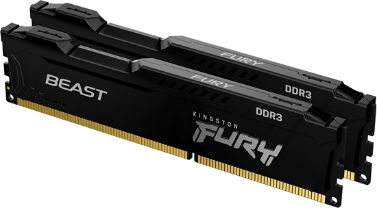 Изображение Pamięć Kingston Fury Beast, DDR3, 16 GB, 1600MHz, CL10 (KF316C10BBK2/16)