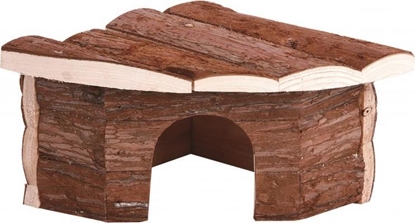 Attēls no Panama Pet Domek narożny dla gryzoni, drewniany, 22x22x13cm