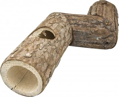 Picture of Panama Pet Drewniany tunel z zakrtem dla gryzoni, 25,5cm