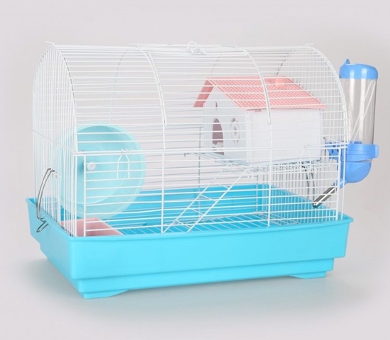 Изображение Panama Pet Klatka dla gryzoni do czasowego pobytu 33x23x26 cm biao/niebieska