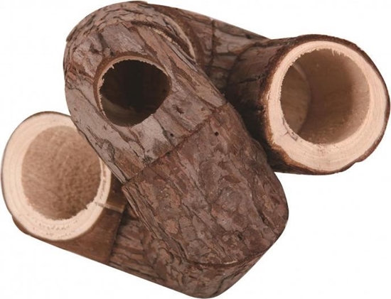 Picture of Panama Pet Zakrcony tunel dla gryzoni, drewniany,11x11x11cm