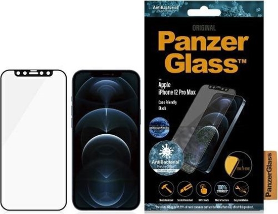 Picture of PanzerGlass do iPhone 12 Pro Max Case Friendly Anti-Blue Light AntiBacterial E-to-E