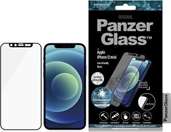 Picture of PanzerGlass E2E Microfracture do iPhone 12 Mini 5,4" CamSlider Swarovsky Case Friendly AntiBacterial