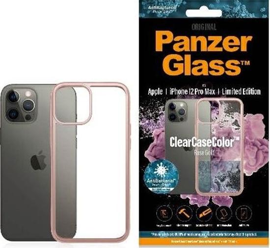 Picture of PanzerGlass Etui ClearCase do iPhone 12 Pro Max Rose Gold Antibacterial