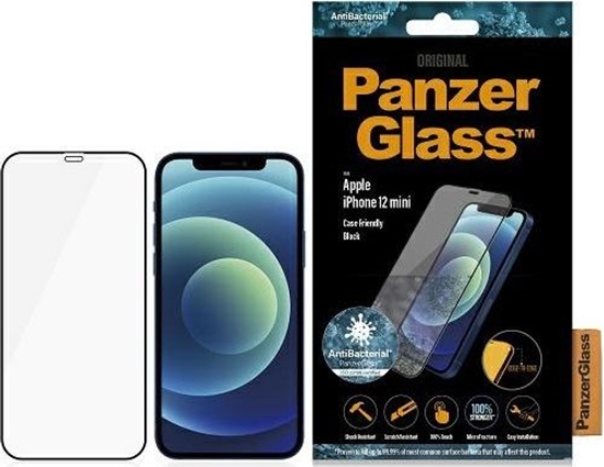 Picture of PanzerGlass Szko hartowane antybakteryjne E2E Super+ do iPhone 12 Mini (2710)