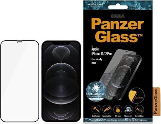 Изображение PanzerGlass Szko hartowane antybakteryjne E2E Super+ do iPhone 12, iPhone 12 Pro (2711)