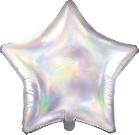 Picture of Party Deco Balon foliowy gwiazdka, opalizujcy, 48cm uniwersalny