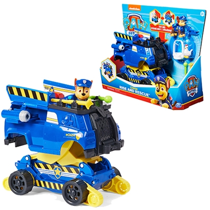 Изображение PAW Patrol Chase Rise and Rescue Transforming Toy Car with Action Figures and Accessories