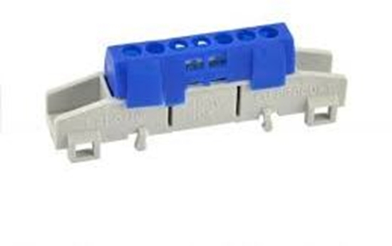 Picture of Pawbol Listwa zaciskowa na szyn 7-torowa niebieska TH35 IP20 (E.4170)