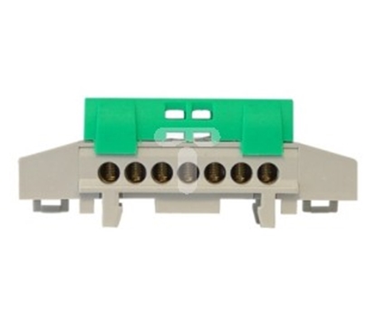 Attēls no Pawbol Listwa zaciskowa na szyn 7-torowa zielona TH35 IP20 E.4172 - E.4172