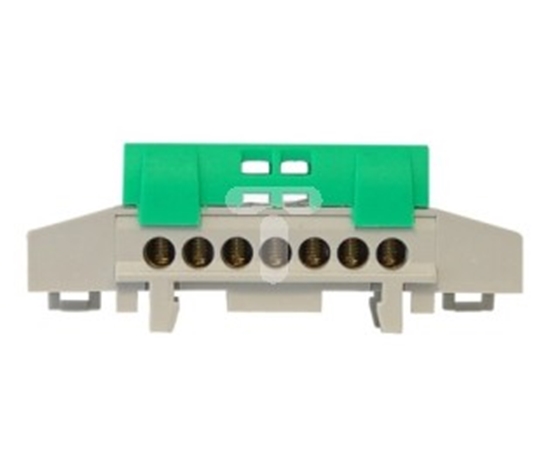 Picture of Pawbol Listwa zaciskowa na szyn 7-torowa zielona TH35 IP20 E.4172 - E.4172