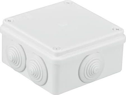 Attēls no Pawbol Puszka n/t hermetyczna 80x80x40 klik 6 dawików IP44 biaa (S-BOX 036B)