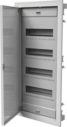 Attēls no Pawbol Rozdzielnica moduowa 4x12 podtynkowa z metalowymi drzwiami IP40 N+PE C.1548