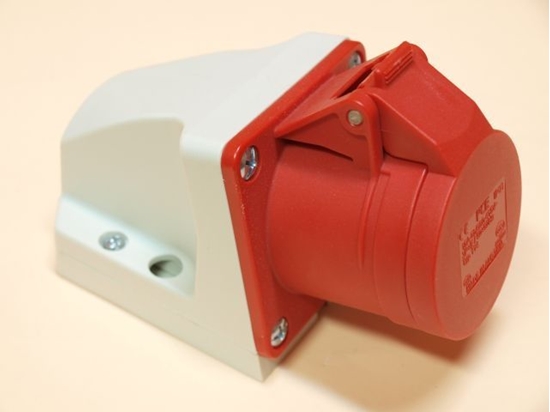 Picture of PCE Gniazdo stae 32A 4P 400V czerwone IP44 maa obudowa (124-6k)