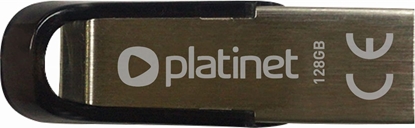 Attēls no Platinet USB Flash Drive/Pen Drive 128GB, USB 2.0, S-Depo, Metal, Waterproof, Black, USB version (most popular type), 2 Year Warranty, Blister
