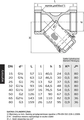 Picture of Perfexim Filtr skony siatkowy do wody 1/2" (03-060-0150-000)