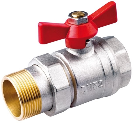 Picture of Perfexim Zawór kulowy wodny WZ DN32 ze rubunkiem motylek wzmocniony PHA-005/SM G1 1/4 WZ PN30 DN32 (00-005-0320-000)