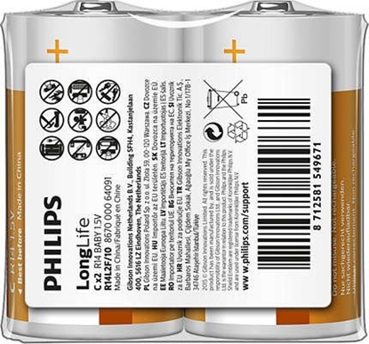 Picture of Philips Bateria LongLife C / R14 2 szt.