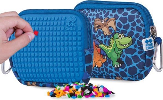 Picture of Piórnik Cass film Saszetka na Suwak Dinozaury z niebieskim panelem