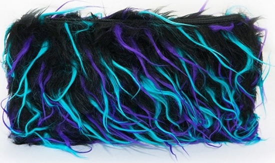 Picture of Piórnik Piórnik-saszetka MEMORIS Fluffy, wochata, na suwak, czarna