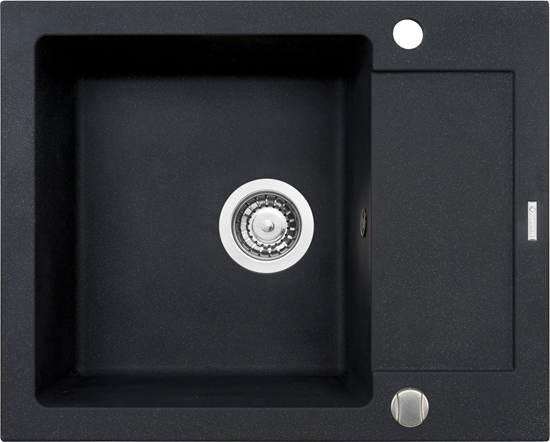 Picture of Zlewozmywak Pyramis  granitowy Pyramis MIDO 62x50 1B 1D Czarny