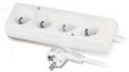 Picture of Plastrol Przeduacz 4-gniazda z/u 10A 5m biay PS-470 (W-97482)