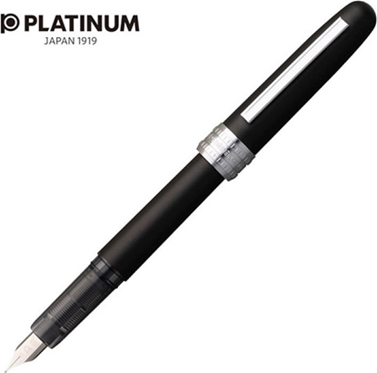 Picture of Platinum Pióro wieczne Platinum Plaisir Black Mist, M, czarne matowe