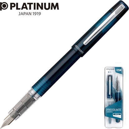 Picture of Platinum Pióro wieczne Platinum Prefounte Night Sea, M, w plastikowym opakowaniu, na blistrze, niebieskie