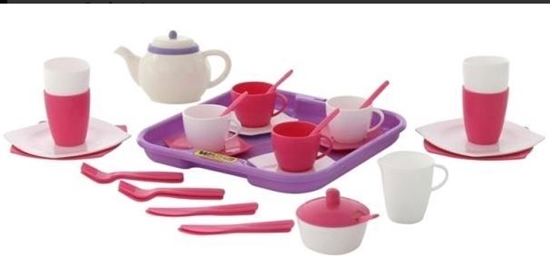 Picture of Polesie Zestaw Naczy "Alisa" Z Tac Na 4 Osoby 35 Elementów W Siatce (58973)