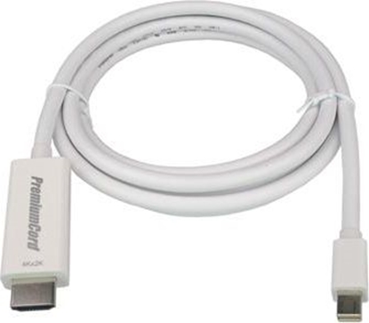 Attēls no Kabel PremiumCord DisplayPort Mini - HDMI 3m biały (kportadmk04-03)