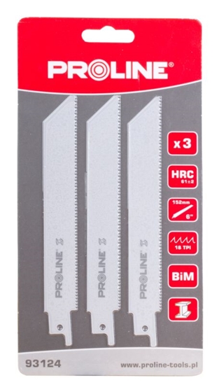 Изображение Pro-Line Brzeszczoty do piy szblastej do metalu 152mm 3szt. - 93124